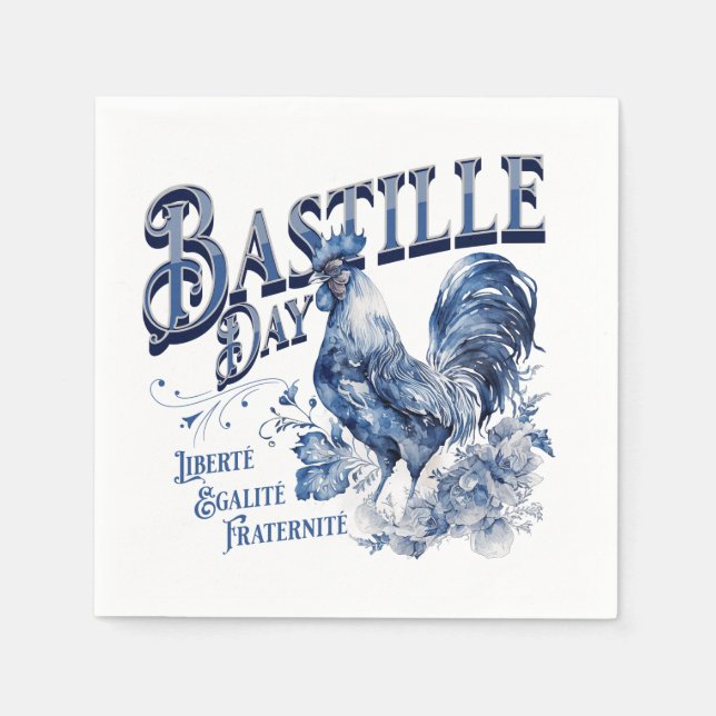 Bastille Day Rooster Napkins (Front)