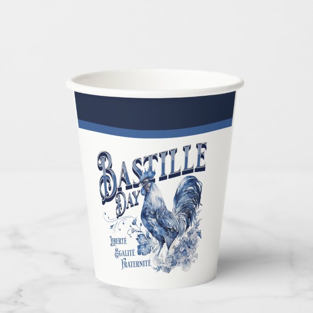 Bastille Day Rooster Paper Cups (Front)