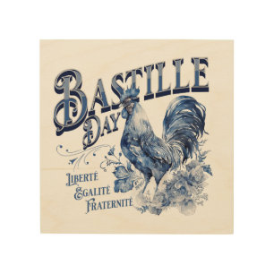 Bastille Day Rooster Wood Wall Art