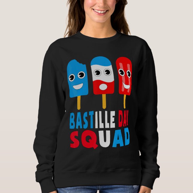 Bastille Day Squad Bonne Fte Nationale France Kids Sweatshirt (Front)
