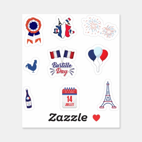 Bastille Day Stickers