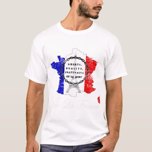 Bastille Day Vive La France la Fete Nationale Viv T_Shirt