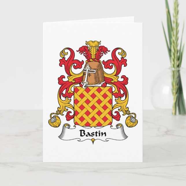 Bastin Family Crest Card (Front)