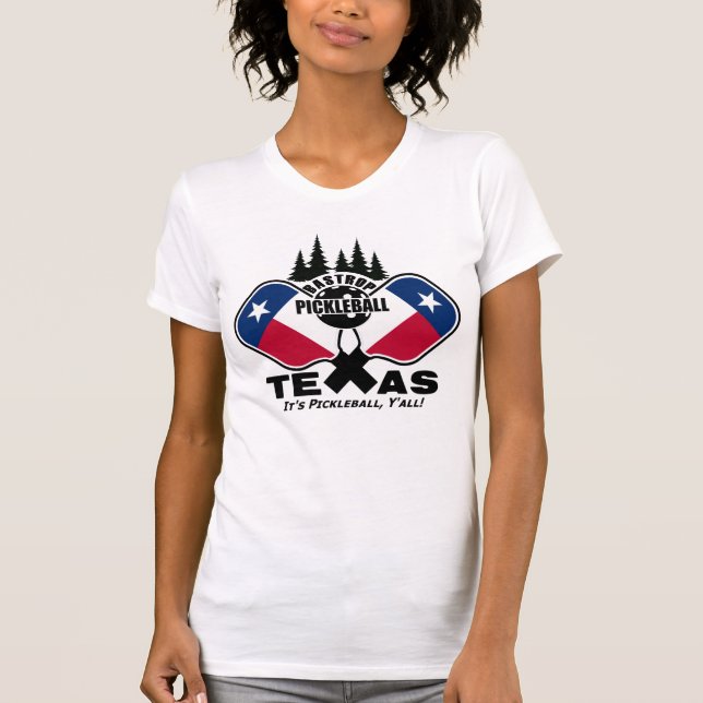 Bastrop Pickleball, Texas (dark shirts) T-Shirt (Front)