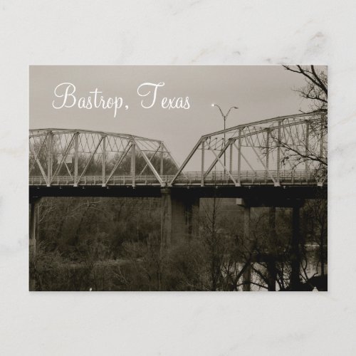 Bastrop Texas Iron Bridge Postcard