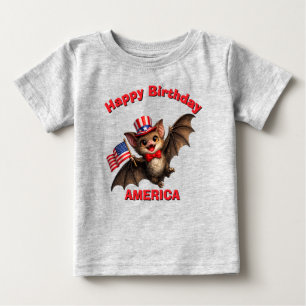 Bat (5aq) Patriotic Kid T-Shirt