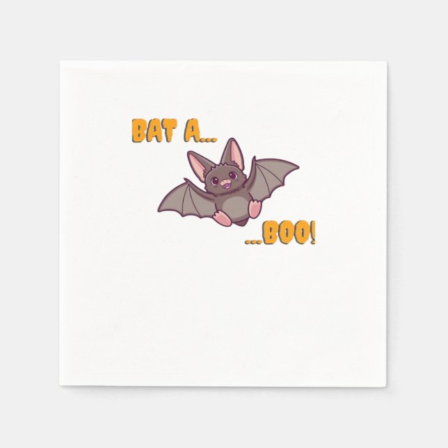 Bat A Boo Cute Bat Napkins (Front)
