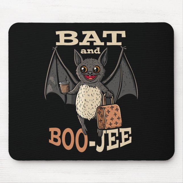 Bat And Boo-jee Boujee Halloween Costume Trick Or  Mouse Pad (Front)