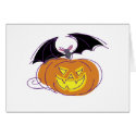 Bat and Pumpkin card