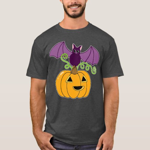 Bat and Pumpkin T_Shirt