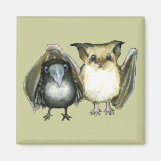 bat and raven magnet