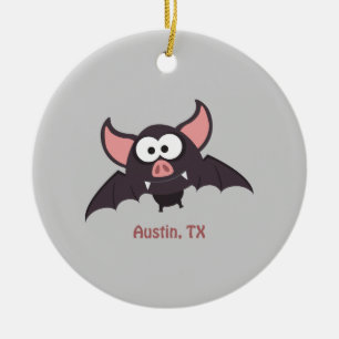 Bat - Austin, Texas Ceramic Ornament