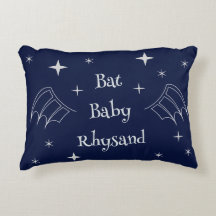 Bat Baby Nursery Accent Pillow Personalized