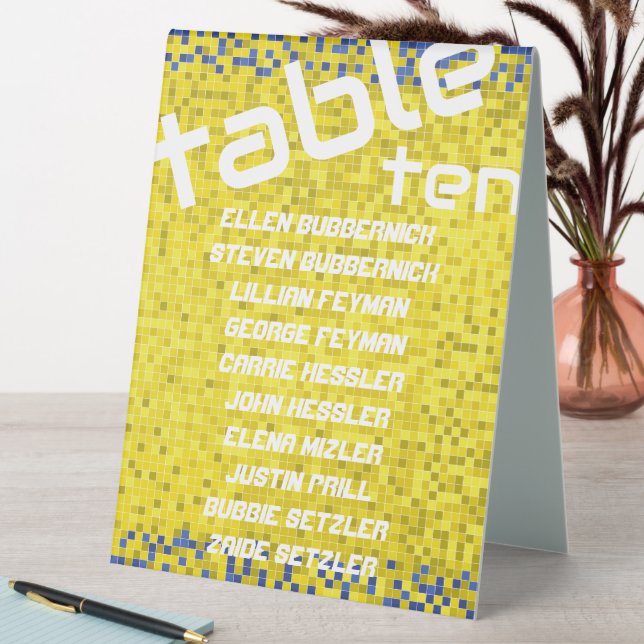 Bat Bar Mitzvah Game On Table Tent (In SItu (Table))