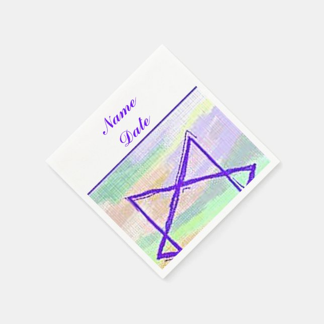 Bat Bar Mitzvah Paper Napkins (Corner)