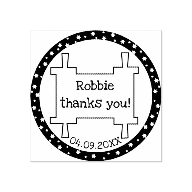 Bat Bar Mitzvah Stars and Torah Stamp (Imprint)