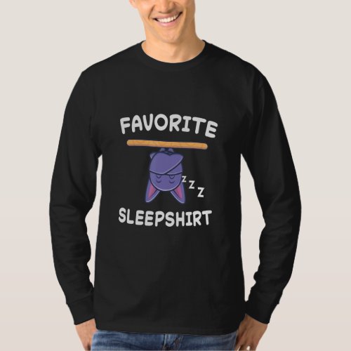 Bat Bats Nap Sleeping Sleep Pajama Nightgown  T_Shirt