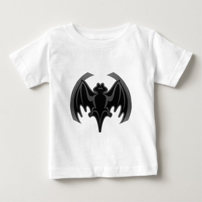 Bat Black Inv The MUSEUM Zazzle Gifts Baby T-Shirt (Front)