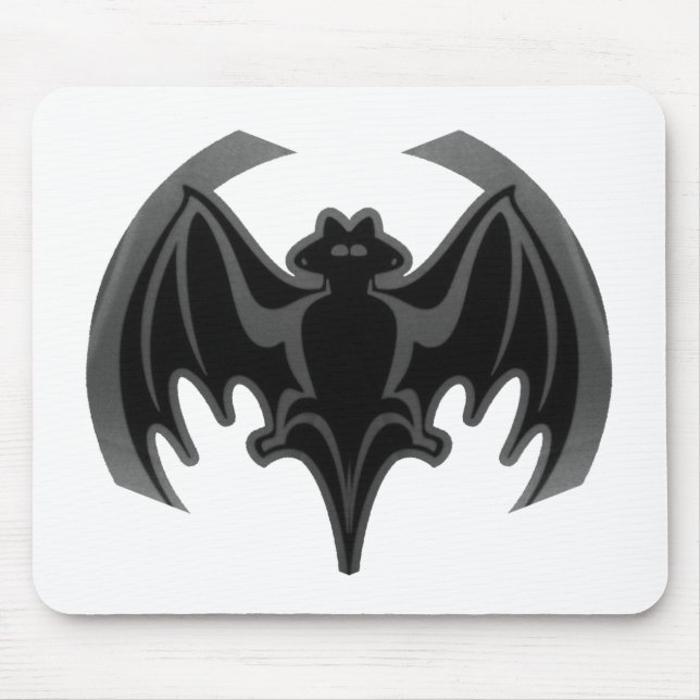 Bat Black Inv The MUSEUM Zazzle Gifts Mouse Pad (Front)