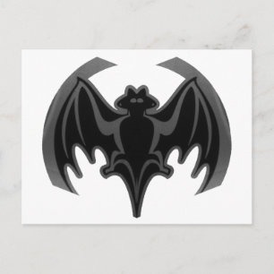 Bat Black Inv The MUSEUM Zazzle Gifts Postcard