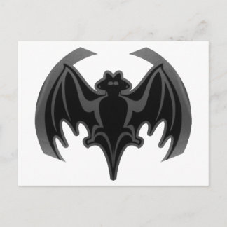 Bat Black Inv The MUSEUM Zazzle Gifts Postcard