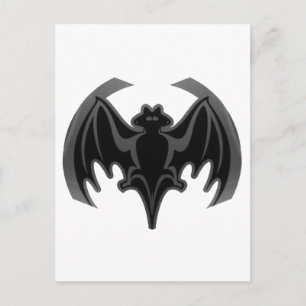 Bat Black Inv The MUSEUM Zazzle Gifts Postcard