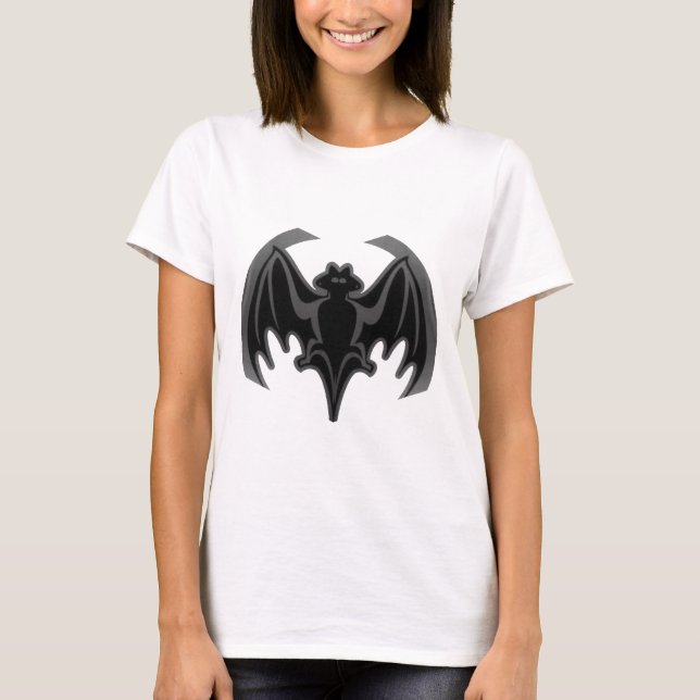 Bat Black Inv The MUSEUM Zazzle Gifts T-Shirt (Front)