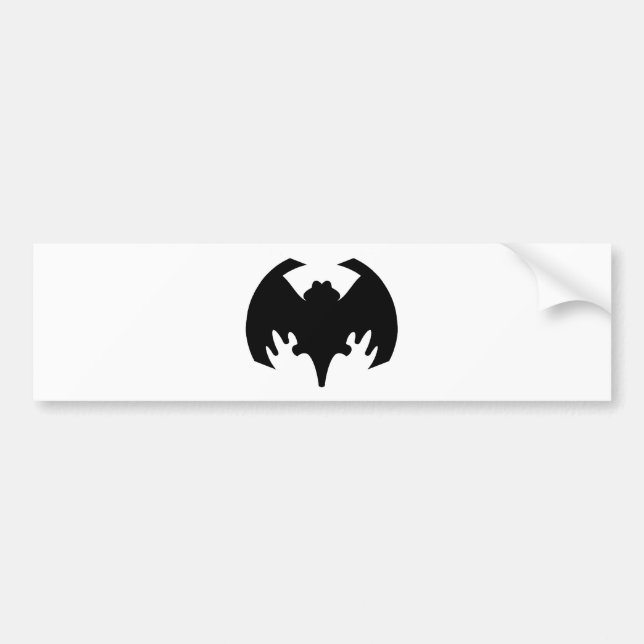 Bat Black The MUSEUM Zazzle Gifts Bumper Sticker (Front)