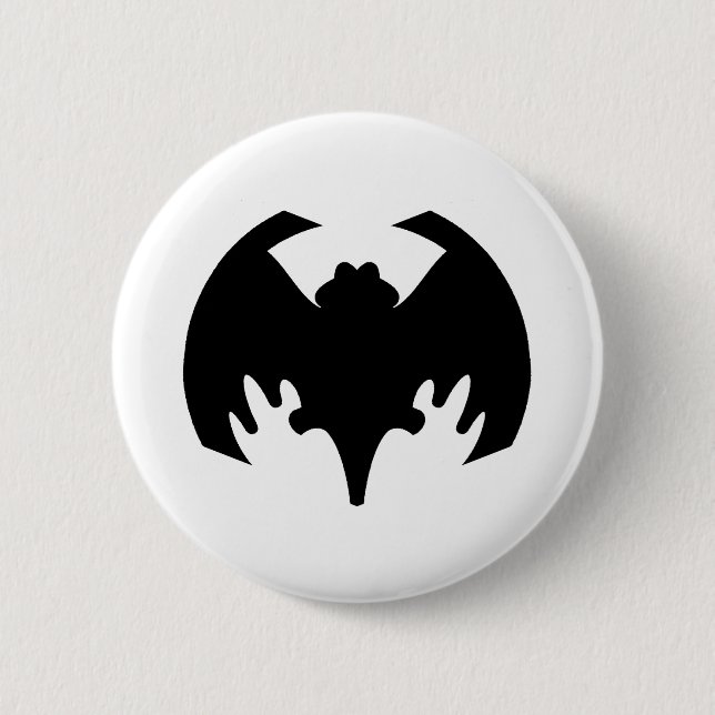 Bat Black The MUSEUM Zazzle Gifts Button (Front)