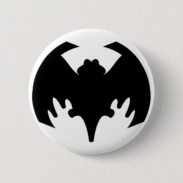 Bat Black The MUSEUM Zazzle Gifts Button (Front)