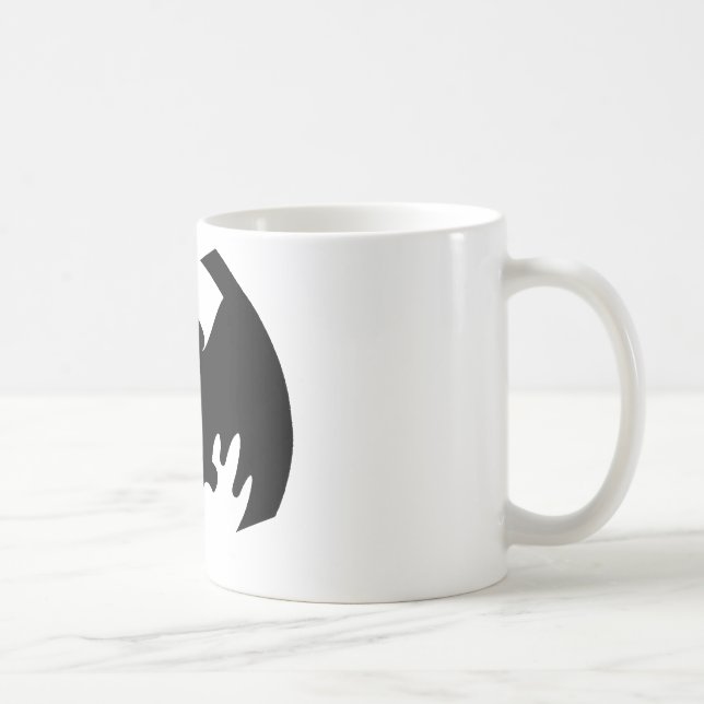 Bat Black The MUSEUM Zazzle Gifts Coffee Mug (Right)