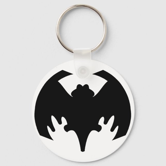 Bat Black The MUSEUM Zazzle Gifts Keychain (Front)