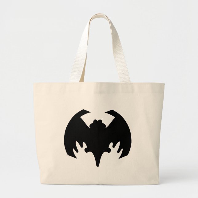 Bat Black The MUSEUM Zazzle Gifts Large Tote Bag (Front)