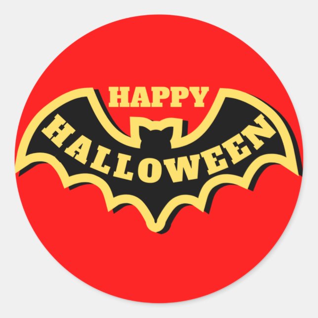 - "Bat Blaze" Classic Round Sticker (Front)