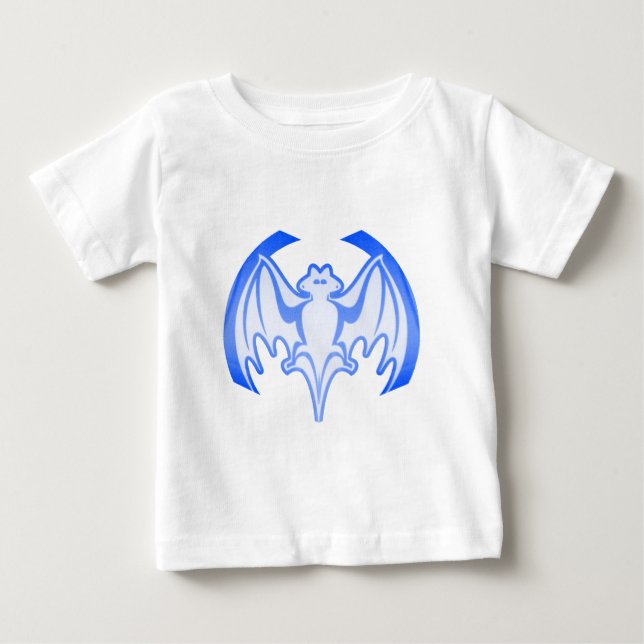 Bat Blue Inv The MUSEUM Zazzle Gifts Baby T-Shirt (Front)