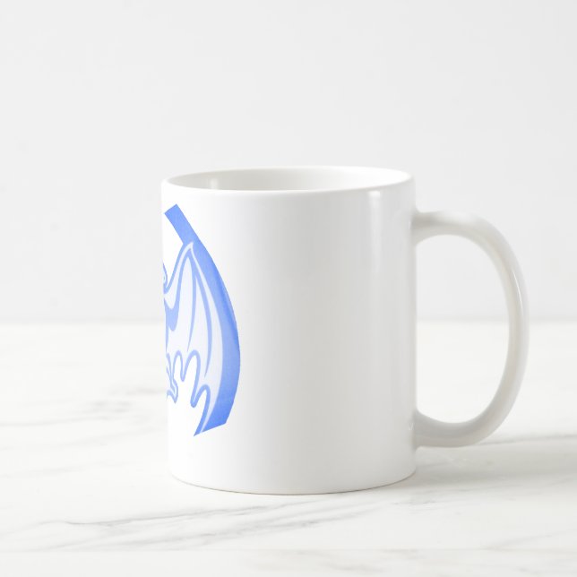 Bat Blue Inv The MUSEUM Zazzle Gifts Coffee Mug (Right)