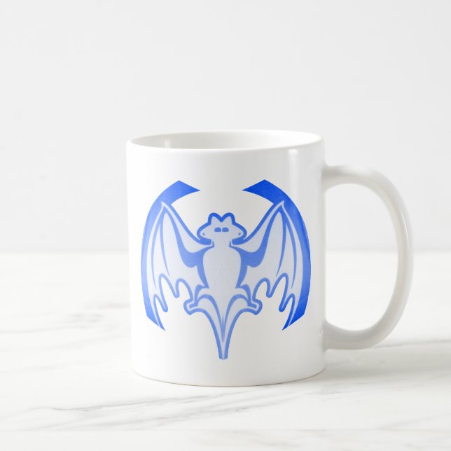Bat Blue Inv The MUSEUM Zazzle Gifts Coffee Mug (Right)
