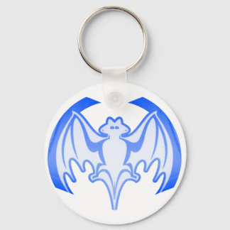 Bat Blue Inv The MUSEUM Zazzle Gifts Keychain