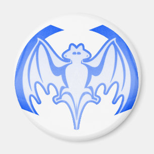 Bat Blue Inv The MUSEUM Zazzle Gifts Magnet