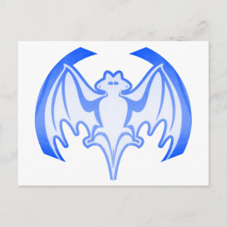 Bat Blue Inv The MUSEUM Zazzle Gifts Postcard