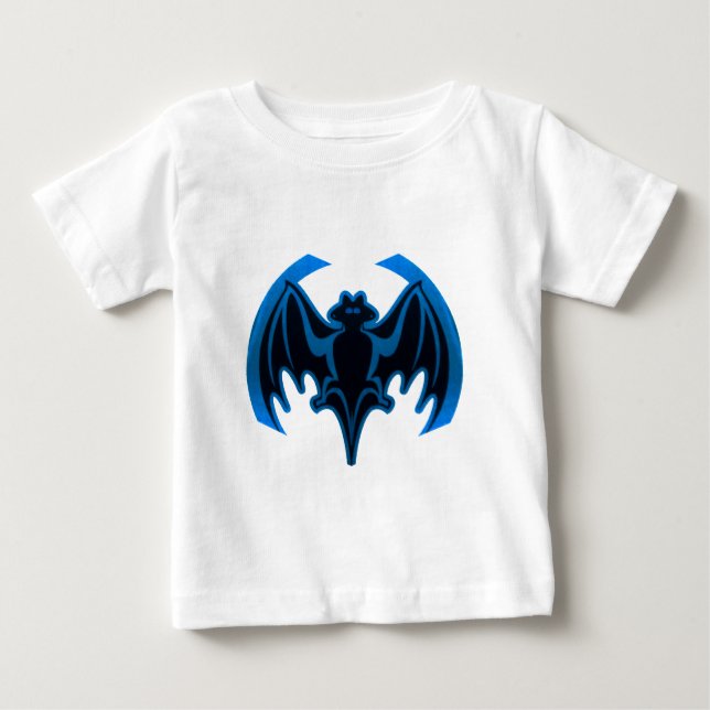 Bat Blue The MUSEUM Zazzle Gifts Baby T-Shirt (Front)