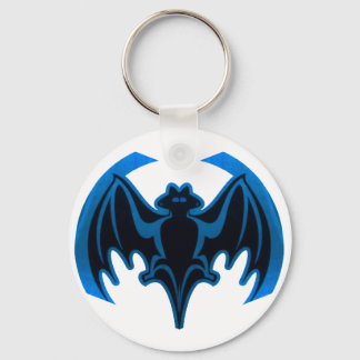 Bat Blue The MUSEUM Zazzle Gifts Keychain