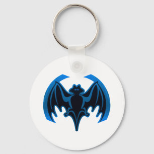 Bat Blue The MUSEUM Zazzle Gifts Keychain