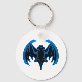 Bat Blue The MUSEUM Zazzle Gifts Keychain