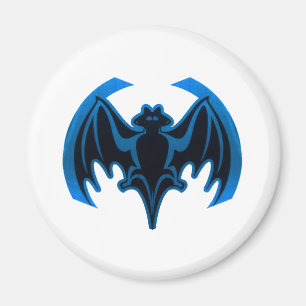 Bat Blue The MUSEUM Zazzle Gifts Magnet