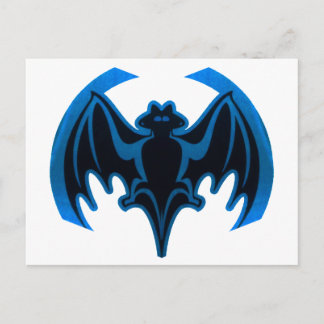 Bat Blue The MUSEUM Zazzle Gifts Postcard