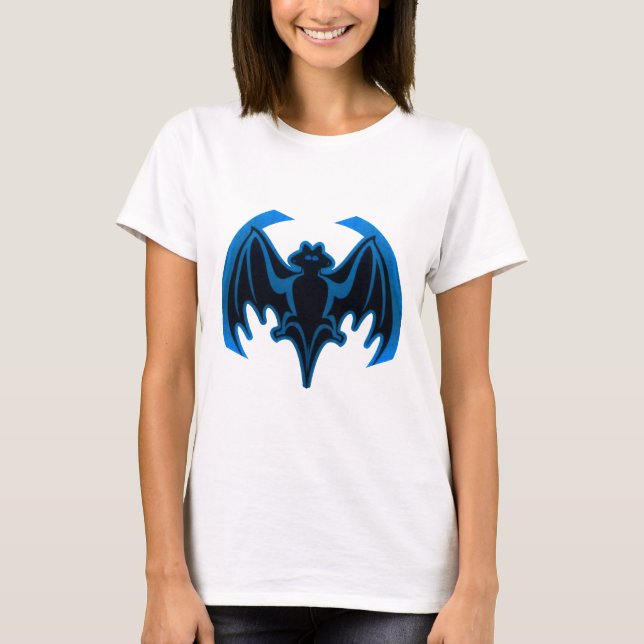 Bat Blue The MUSEUM Zazzle Gifts T-Shirt (Front)