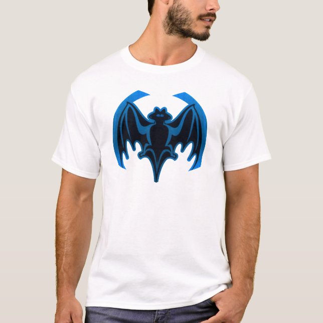 Bat Blue The MUSEUM Zazzle Gifts T-Shirt (Front)