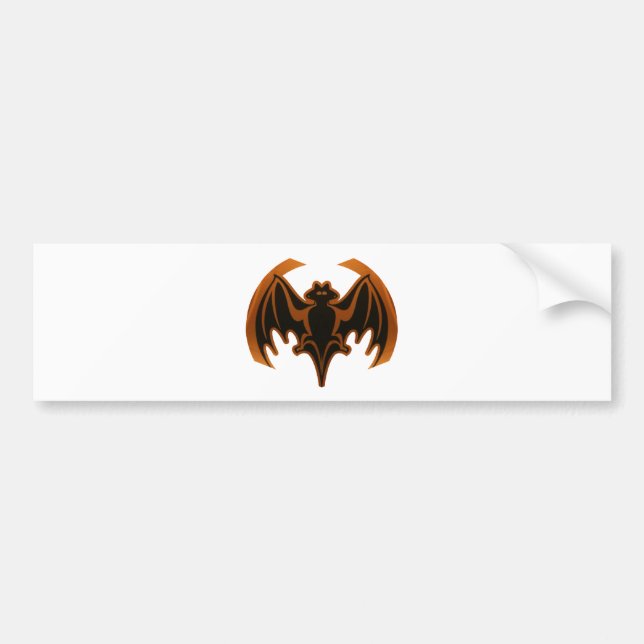 Bat Brown The MUSEUM Zazzle Gifts Bumper Sticker (Front)