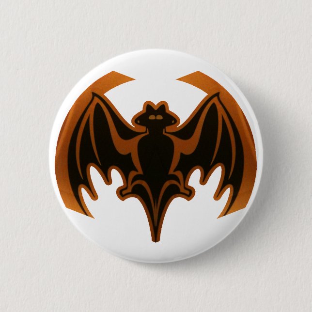 Bat Brown The MUSEUM Zazzle Gifts Button (Front)